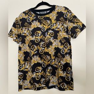Versace Black and Gold Short Sleeve Tee